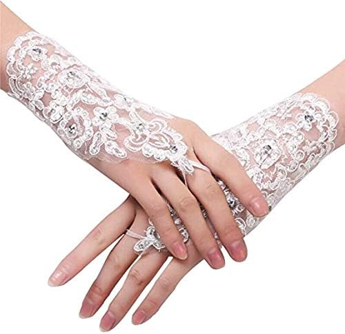 Cute critters Bridal Wedding Lace Satin gloves (WA) - Image 2