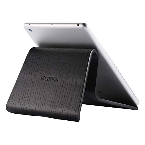 SAMDI Wood Tablet Stand, Wooden iPad Holder: Desktop Stand Holder Dock for new iPad 2017 Pro 9.7, 10.5, Air mini 2 3 4, Kindle, Nexus, Accessories, Tab, E-reader, other Tablets(4-13 inch)-Black Walnut - Image 4