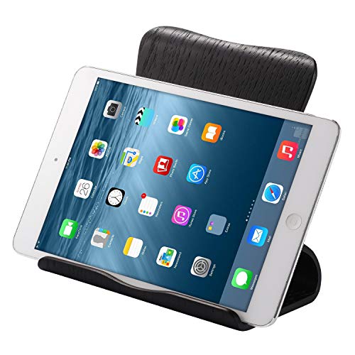 SAMDI Wood Tablet Stand, Wooden iPad Holder: Desktop Stand Holder Dock for new iPad 2017 Pro 9.7, 10.5, Air mini 2 3 4, Kindle, Nexus, Accessories, Tab, E-reader, other Tablets(4-13 inch)-Black Walnut - Image 1