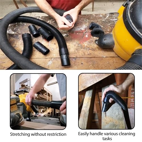 Cawla DXVA19-2600 Vacuum Flex Hose 1 7/8" Fits for DEWALT Wet Dry Vac DXV04T DXV05P DXV05S DXV06G DXV08S(1Pcs Flexible expanding hose） - Image 4