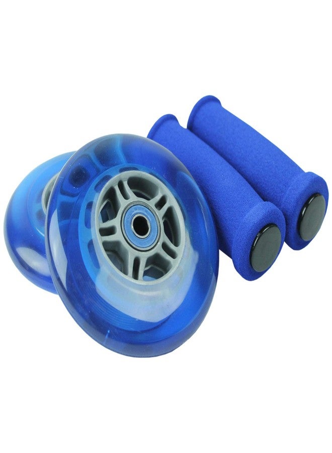 عجلات بديلة لسكوتر TGM Skateboards Razor، محامل ABEC 7، مقابض المقود (أزرق/أزرق) - Image 1