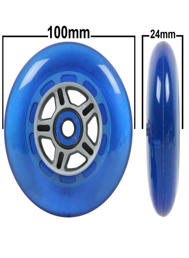 عجلات بديلة لسكوتر TGM Skateboards Razor، محامل ABEC 7، مقابض المقود (أزرق/أزرق) - Image 4