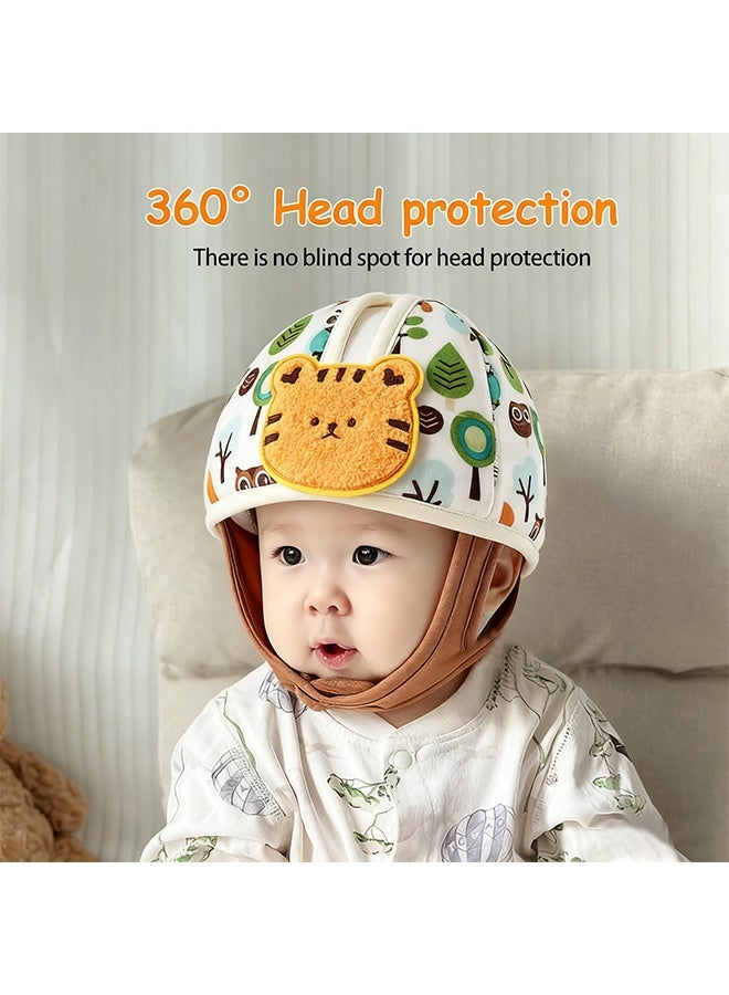 Baby Helmet for Crawing Walking Baby Head Protector Soft Infant Safety Helmet Anti-Fall Head Protector Adjustable Breathable Toddler Helmet for Crawling and Walking - Image 3