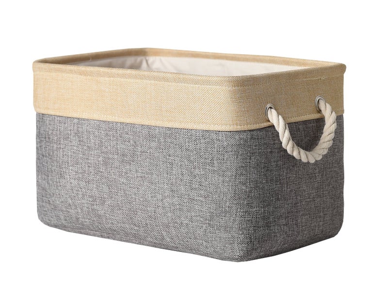 TheWarmHome TheWarmHome Storage Basket - Large Baskets for Organizing Shelves  Storage Bins Closet Organizer for Clothes Book Shelf Baby Toy Home Organization  Fabric Storage Cubes  Decorative Golden Basket Gift? - Image 1