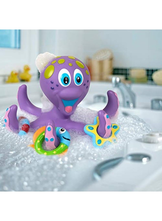 Nuby Nuby Floating Purple Octopus with 3 Hoopla Rings Interactive Bath Toy - Image 5