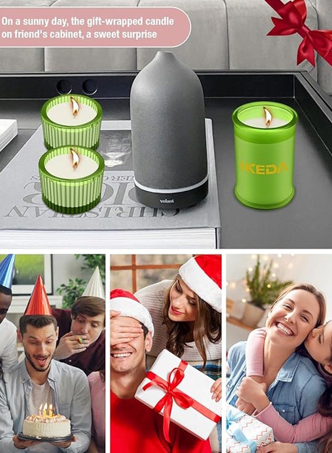 IKEDA Scented Candles Gift Set, Citrus Tea, Perfect Candles Gifts Set for Women, Birthdays, Weddings, Christmas, Yoga, Bath (Citrus & Tea) - Image 4