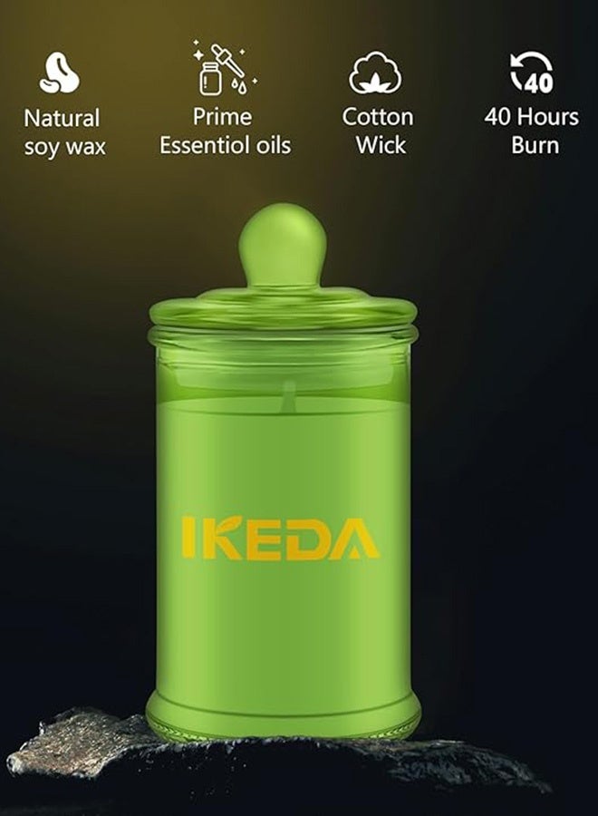 IKEDA Scented Candles Gift Set, Citrus Tea, Perfect Candles Gifts Set for Women, Birthdays, Weddings, Christmas, Yoga, Bath (Citrus & Tea) - Image 3