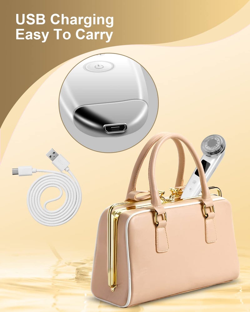 VOFEL Face Massager Electric Face Lifting 4 in 1 Facial Massager Anti Aging Skin Tightening Firming Skin Care Tools (White) - Image 5