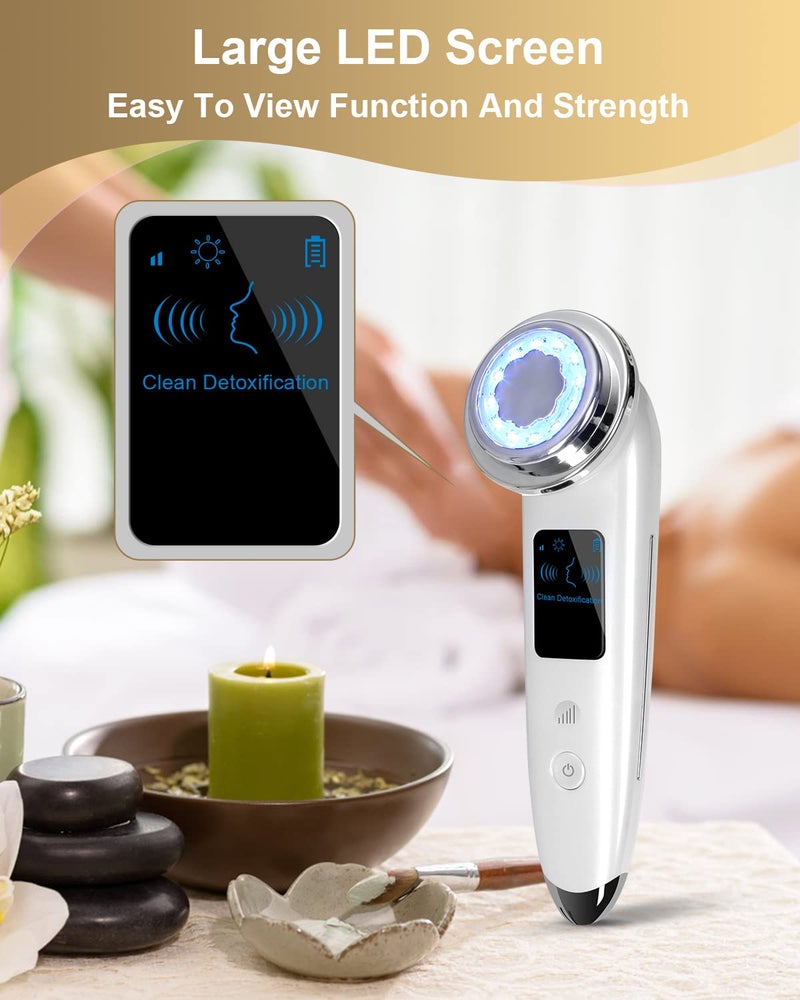 VOFEL Face Massager Electric Face Lifting 4 in 1 Facial Massager Anti Aging Skin Tightening Firming Skin Care Tools (White) - Image 3