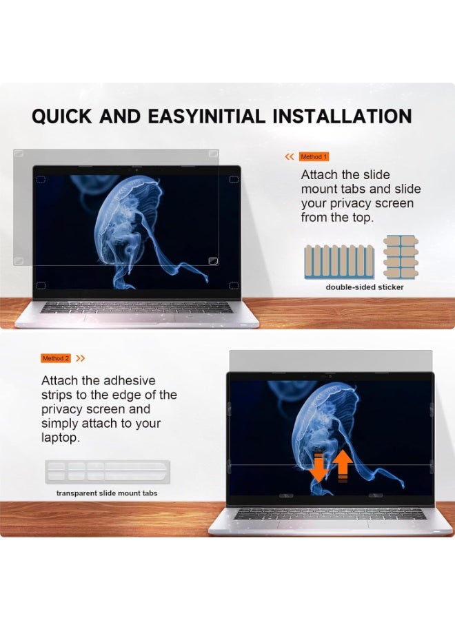 Laptop Privacy Screen 16 Inch, 16:10 Aspect Compatible with HP Dell Lenovo Acer Asus Thinkpad Envy Xps Vivobook, Removable Anti Blue Light Glare Spy Computer Monitor Filter Security Shield - Image 4