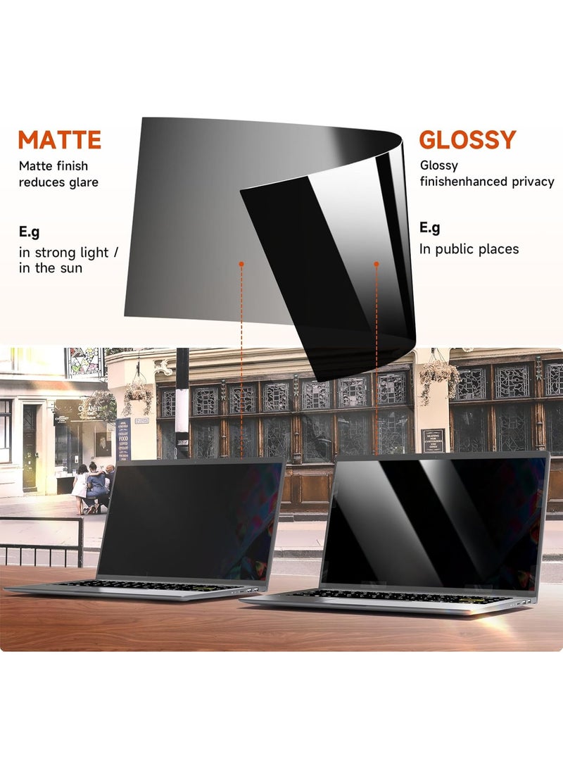 Laptop Privacy Screen 16 Inch, 16:10 Aspect Compatible with HP Dell Lenovo Acer Asus Thinkpad Envy Xps Vivobook, Removable Anti Blue Light Glare Spy Computer Monitor Filter Security Shield - Image 5