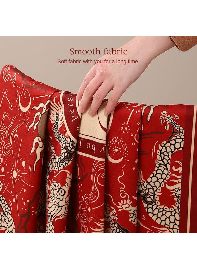 Bluejw 2025 New Year Atmosphere Tablecloth Year Of The Snake Spring Festival Tea Table Cloth Light Luxury Design Sense Waterproof New Year Tablecloth Red - Image 3