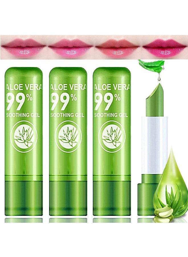 LZYLLS 4 Pack Aloe Vera Lipsticklong Wear Nourishing Lip Stickwaterproof Moisturizing Color Changing Lip Balm Lipsticklip Glossmagic Temp Color Change Matte Lip Gloss Makeup - Image 1