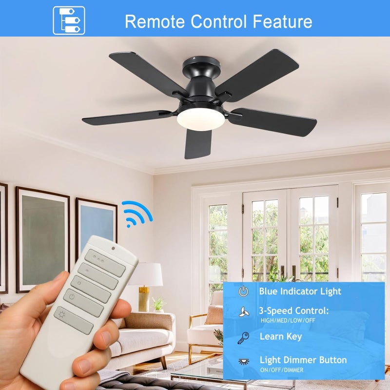 UBORSY Replacement Remote for Harbor Breeze Ceiling Fan Remote Control, Light Dimmer 3-Speed Wall Mount for A25-TX001-R1, A25-TX005R, A25-TX013, ZJF-RT01A,315MHz(Remote Only) - Image 3