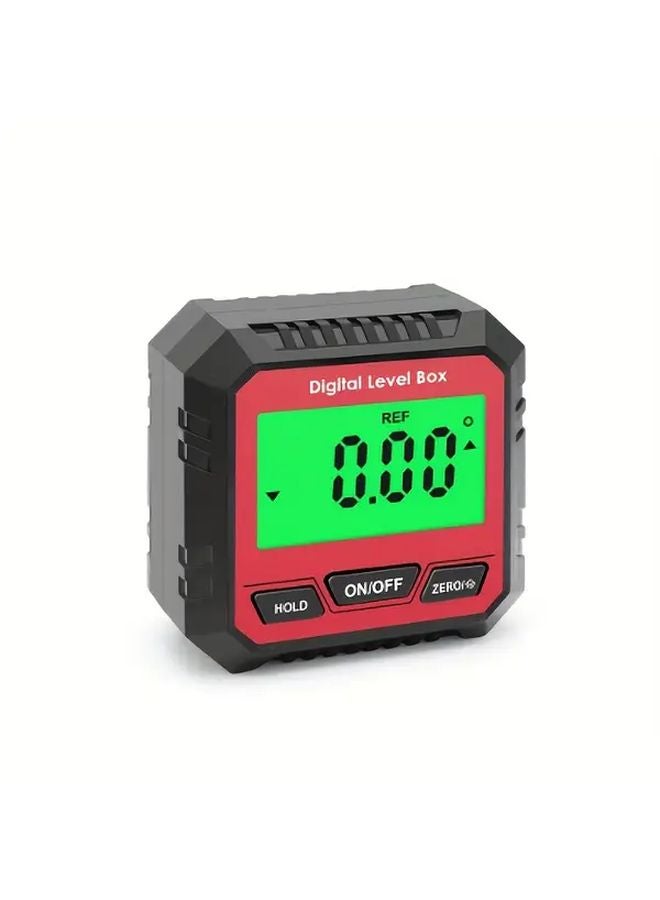 Red Digital Protractor Angle Finder with LCD Backlight 0 01 Degree Precision - Image 1