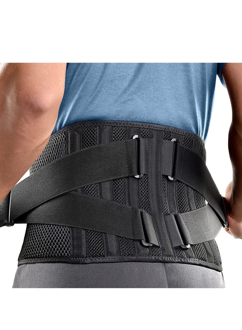 Generic Air Mesh Back Support Belt for Men Women Lower Back Pain Relief with 7 Stays, Adjustable Back Brace Support for Work, Anti-skid Lumbar Support Belt for Sciatica Scoliosis  - Image 5