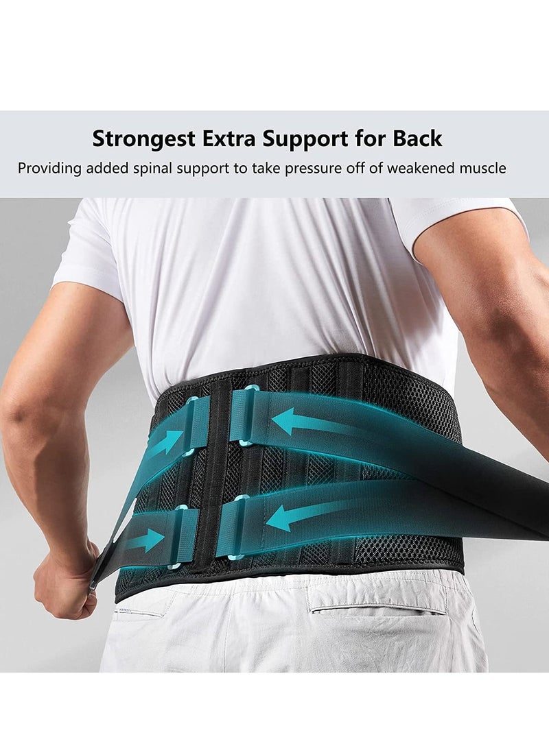 Generic Air Mesh Back Support Belt for Men Women Lower Back Pain Relief with 7 Stays, Adjustable Back Brace Support for Work, Anti-skid Lumbar Support Belt for Sciatica Scoliosis  - Image 1