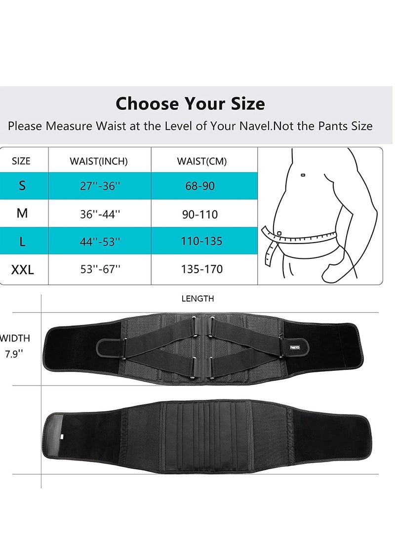 Generic Air Mesh Back Support Belt for Men Women Lower Back Pain Relief with 7 Stays, Adjustable Back Brace Support for Work, Anti-skid Lumbar Support Belt for Sciatica Scoliosis  - Image 2