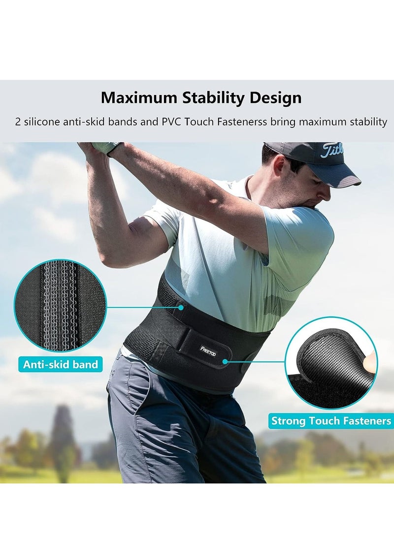 Generic Air Mesh Back Support Belt for Men Women Lower Back Pain Relief with 7 Stays, Adjustable Back Brace Support for Work, Anti-skid Lumbar Support Belt for Sciatica Scoliosis  - Image 3