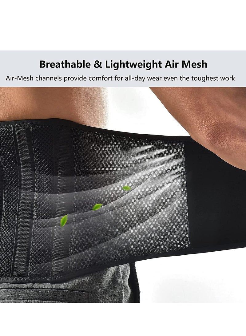 Generic Air Mesh Back Support Belt for Men Women Lower Back Pain Relief with 7 Stays, Adjustable Back Brace Support for Work, Anti-skid Lumbar Support Belt for Sciatica Scoliosis  - Image 4