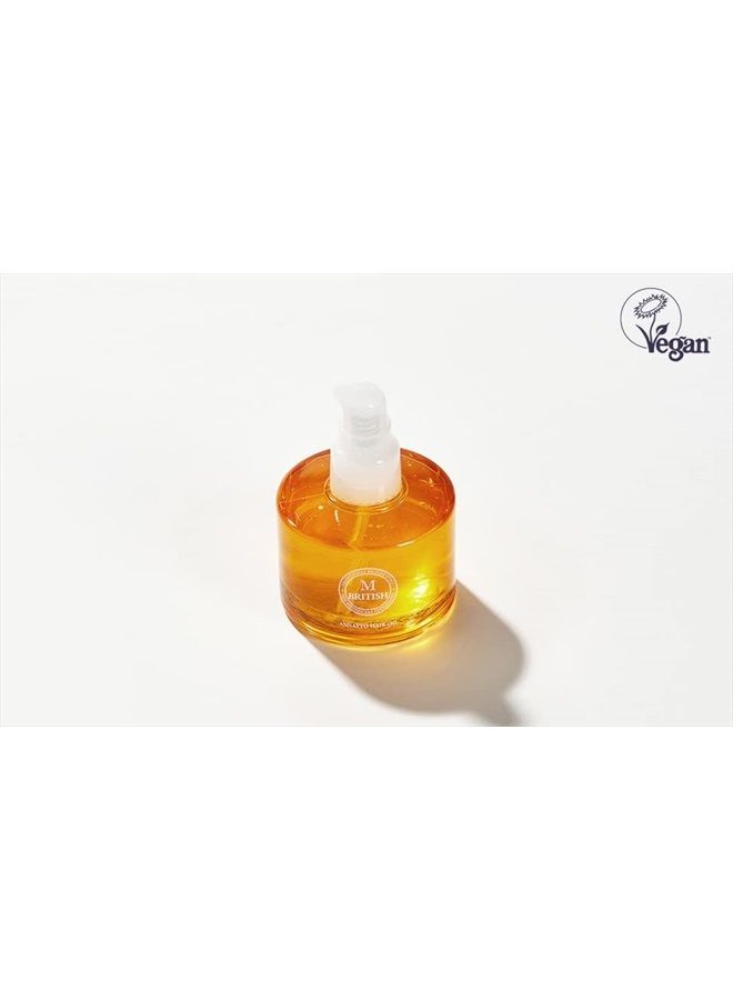 BRITISH M Annatto Hair Oil | Protects hair | Vegan | for all hair type | Frizz-free Shine | Instantly Absorbed | Treatment (2.36 fl.oz) - Image 5