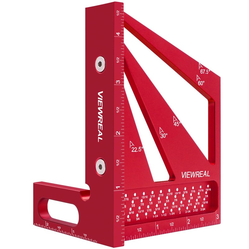 MultiAngle 3D Measuring Ruler 22530456067590 Degree Aluminum Alloy Square Ruler Protractor Ideal for Engineer Carpenter Crafting Drawing