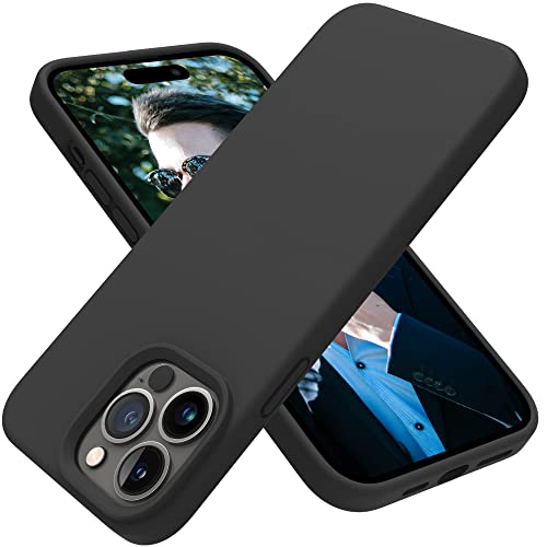 OTOFLY Designed for iPhone 14 Pro Max Case, Silicone Shockproof Slim Thin Phone Case for iPhone 14 Pro Max 6.7 inch (Black) - Image 1