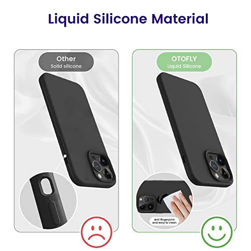 OTOFLY Designed for iPhone 14 Pro Max Case, Silicone Shockproof Slim Thin Phone Case for iPhone 14 Pro Max 6.7 inch (Black) - Image 4