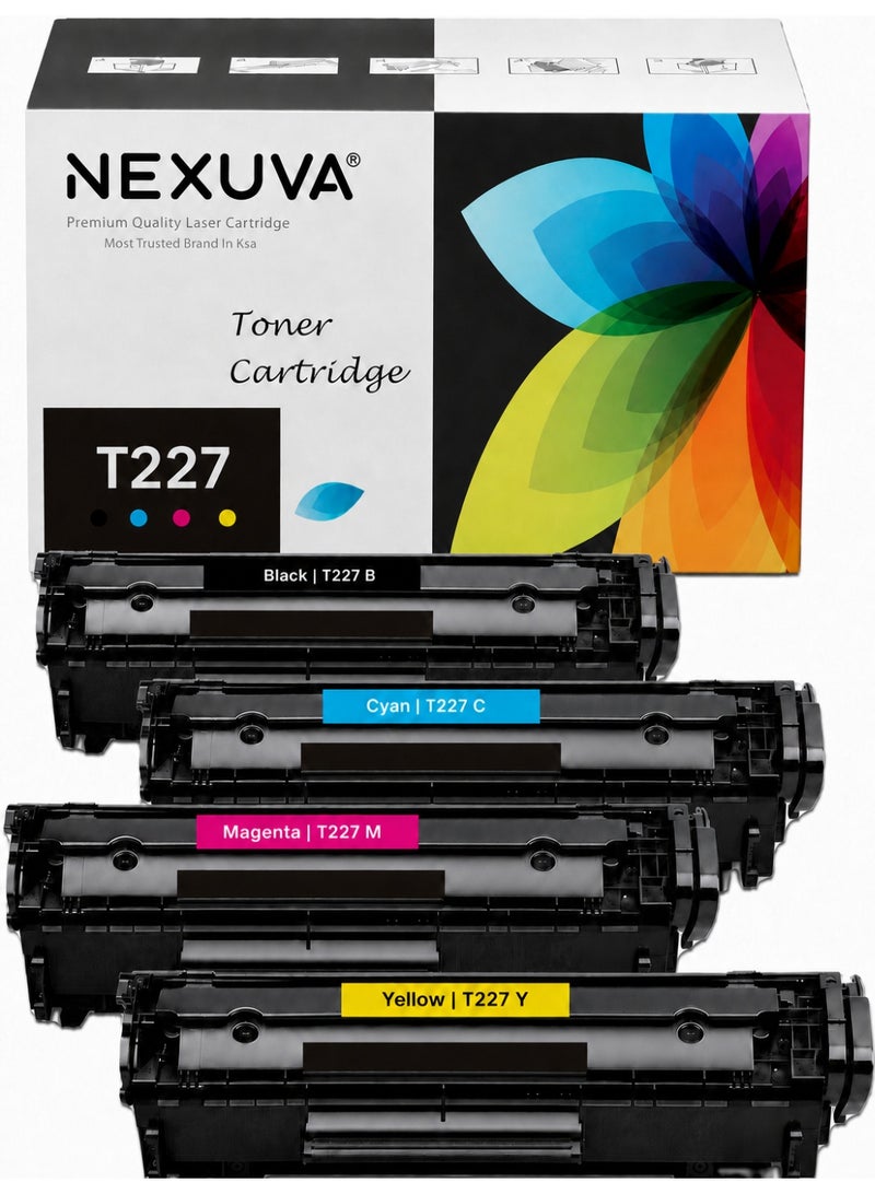 NEXUVA TN227 High-Yield Compatible Toner Cartridge Set for Brother HL-L3210CW, HL-L3230CDW, HL-L3270CDW, HL-L3290CDW, MFC-L3710CW, MFC-L3750CDW and MFC-L3770CDW – 4-Pack - Image 1