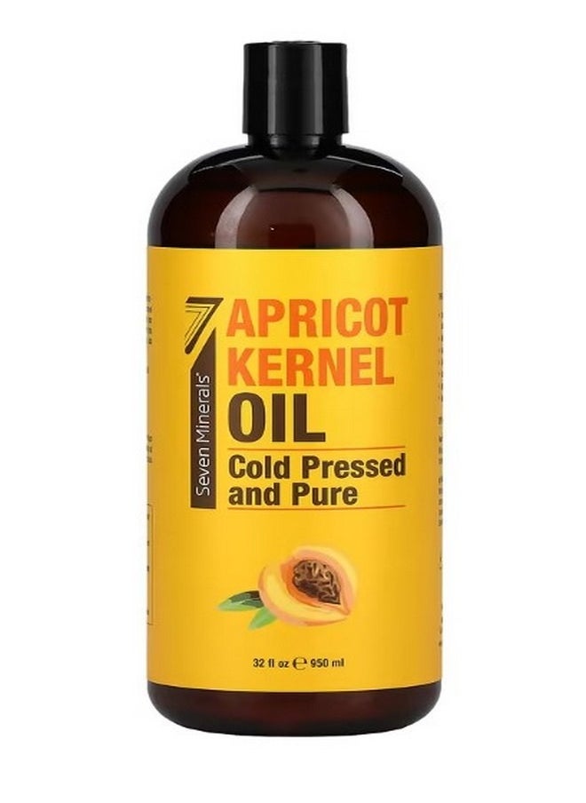 Seven Minerals Apricot Kernel Oil Cold Pressed and Pure Unscented 32 fl oz 950 ml  - Image 1