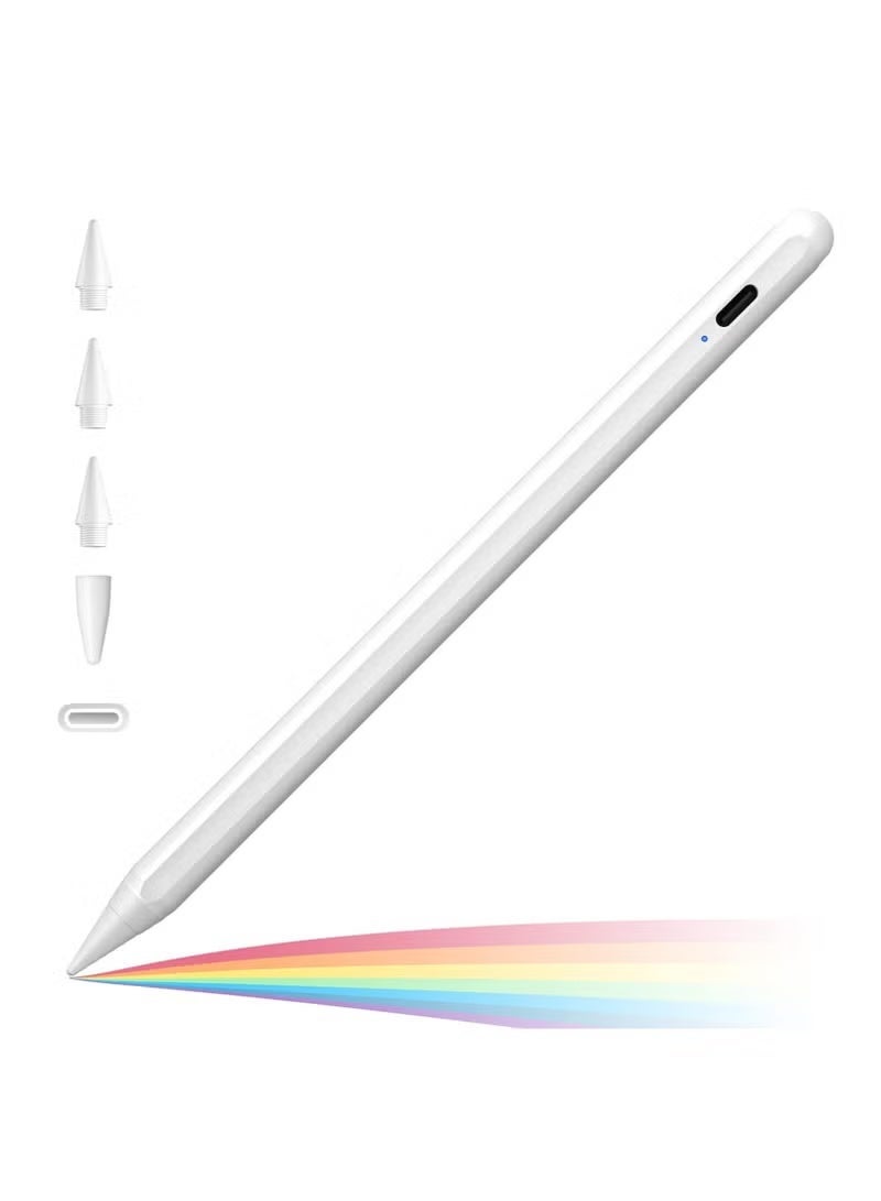 Active Stylus Pen for iPad, with Hand Rejection and Tilt Sensitivity, Magnetic, Compatible with iPad 7–10, iPad Pro 11/12.9", iPad Air 3–5, iPad Mini 5/6 (Purple) - Image 1