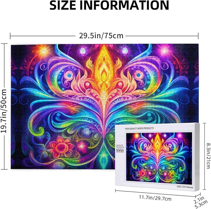 Phayah 1000 Piece Colorful Butterfly Jigsaw Puzzle For Adults Home Decor 29 5 X 19 7 Inches - Image 4