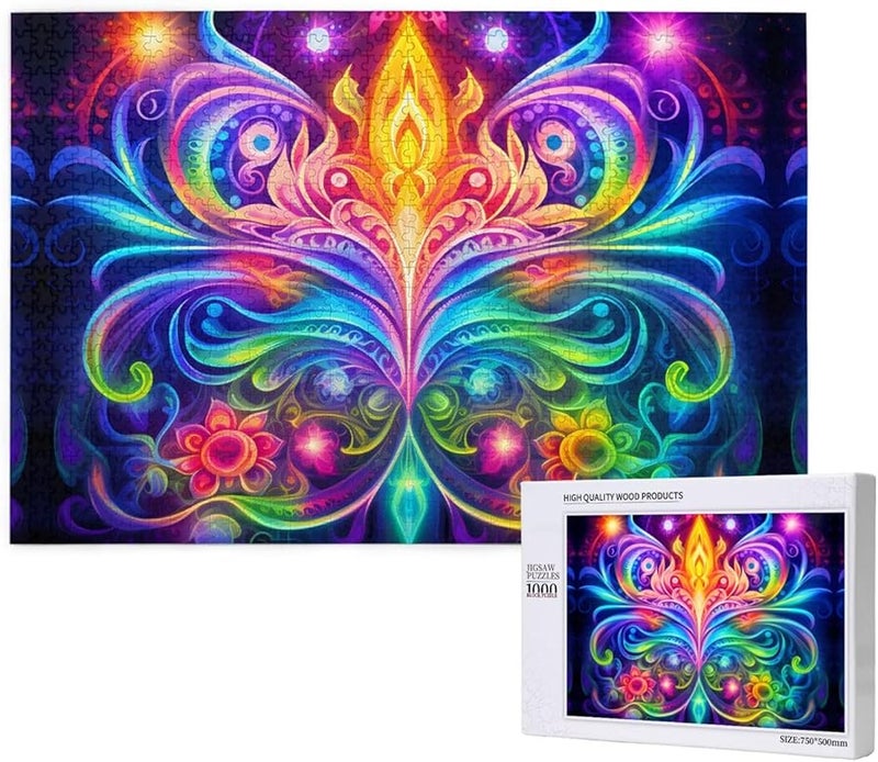 Phayah 1000 Piece Colorful Butterfly Jigsaw Puzzle For Adults Home Decor 29 5 X 19 7 Inches - Image 1