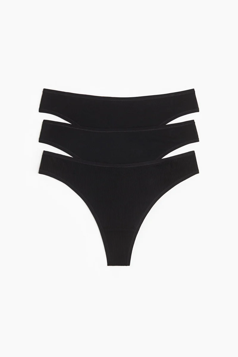H&M 3-pack cotton thong briefs
