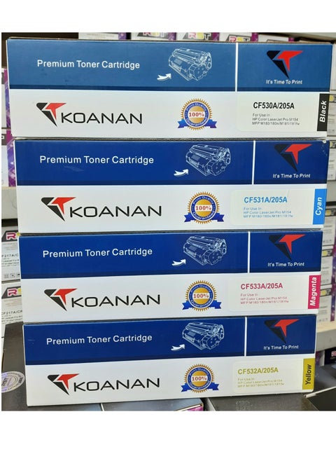 Computer Toner 205A CF530A CF531A CF532A CF533A Toner Cartridges for HP Color LaserJet pro MFP M180 M180n M180nw M180fw M181 M181n M181fw HP Color LaserJet pro M154A M154NW Printer Full Set