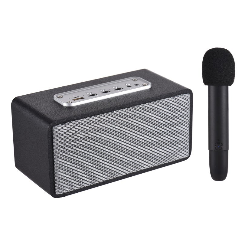 Portable Karaoke Machine Black 2*5W Speaker Power Excellent Sound Quality - Built-In 2200mAh Battery Wireless BT Speaker for Home Outdoor Karaoke Enthusiasts - Image 1