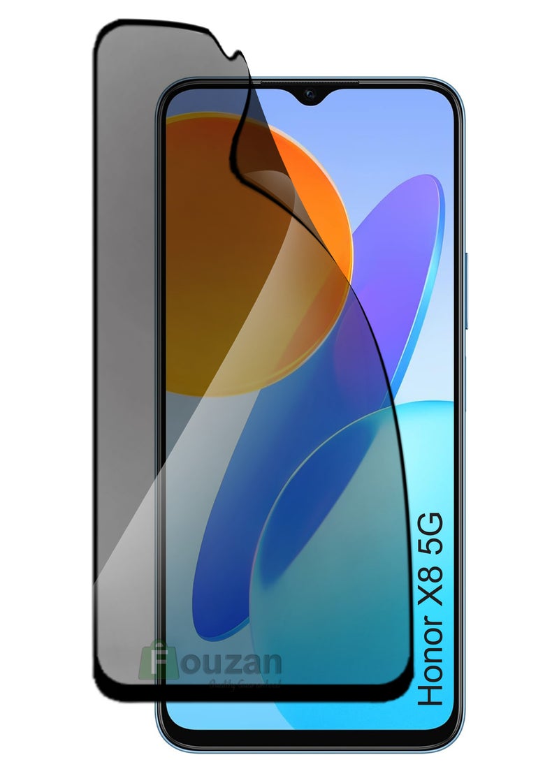 واقي شاشة زجاجي سيراميكي غير لامع للخصوصية لهاتف Honor X8 5G - أسود - Image 1