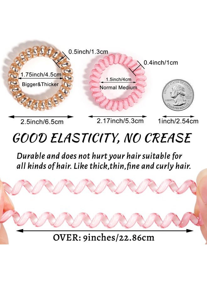 Miracle Elixir Collection 32Pcs Spiral Hair Ties,No Crease Coil Hair Ties,Phone Cord Hair Elastics Coils,Candy Colors Spiral Bracelets Ponytail Holders Hair Accessories for Women Girls - Image 2