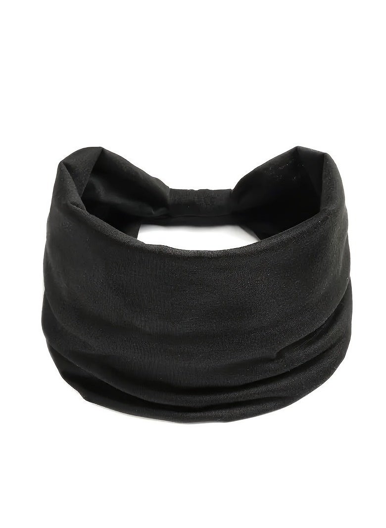 Generic 1pc Ultra-Comfortable Wide Brim Sweatband for Women - Moisture-Wicking, Elastic, and Quick-Drying - Perfect for Fitness, Yoga, Running, Cycling, Basketball, and Outdoor Activities  - Image 4