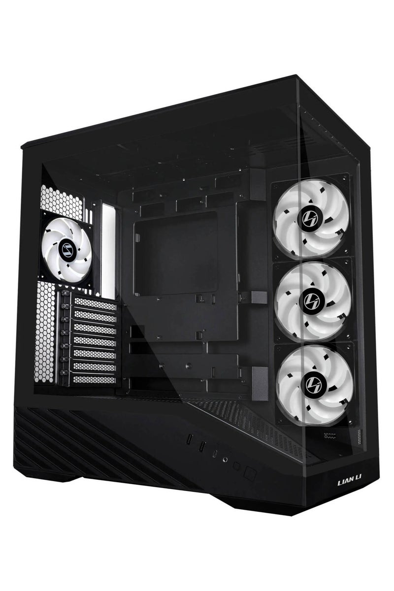 LIAN LI Vector V100RX ATX Mid-Tower PC Case, Tempered Glass Side Panel, Front ARGB Strip, 4× Pre-Installed 120mm PWM ARGB Fans, Back-Connect Motherboard Support, USB 3.1 Type-C, Tool-Free Cable Management, PSU Shroud, Black | V100RX - Image 2