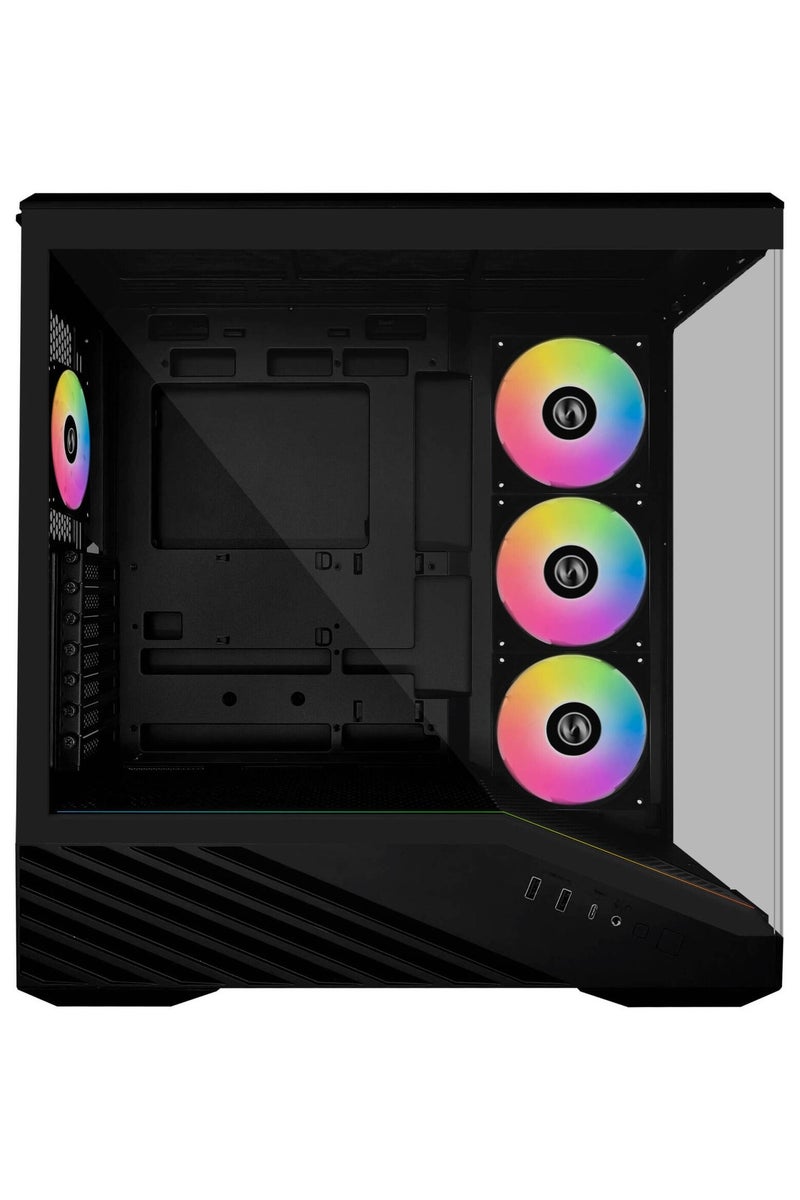 LIAN LI Vector V100RX ATX Mid-Tower PC Case, Tempered Glass Side Panel, Front ARGB Strip, 4× Pre-Installed 120mm PWM ARGB Fans, Back-Connect Motherboard Support, USB 3.1 Type-C, Tool-Free Cable Management, PSU Shroud, Black | V100RX - Image 4