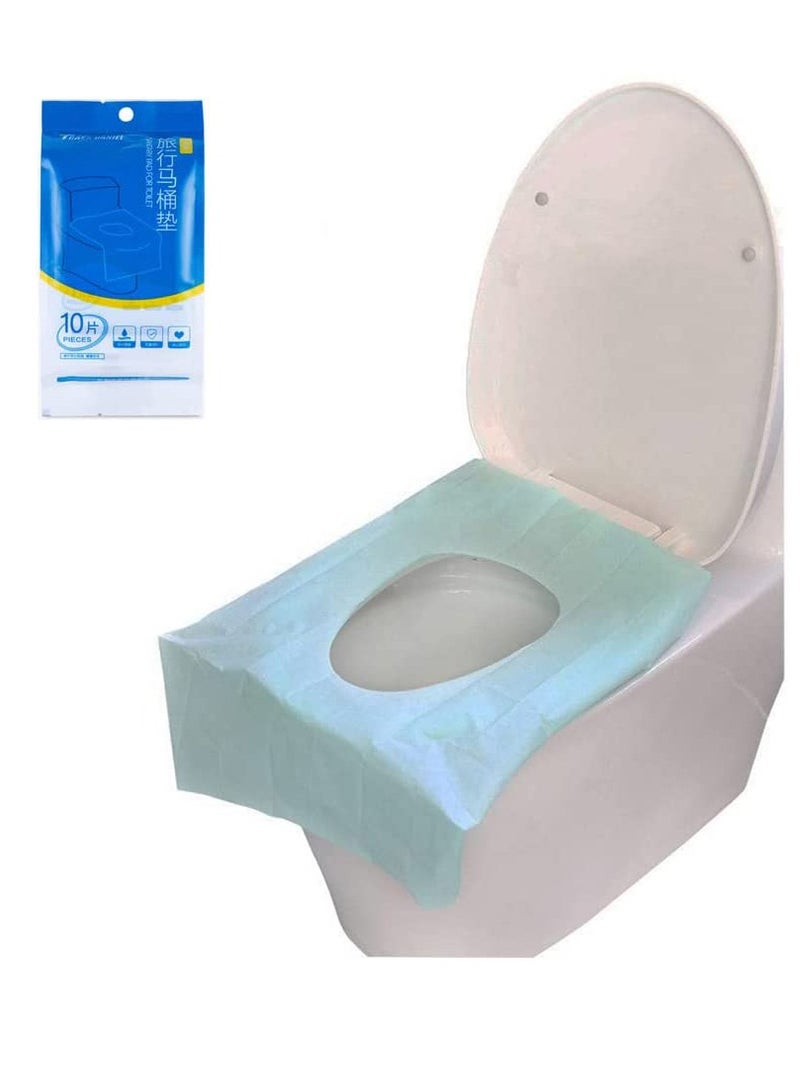SYOSI 10 PCS Toilet Seat Covers Disposable for Travel Accessories Extra Large Water Proof Mats Woman Kid Adult - Image 1