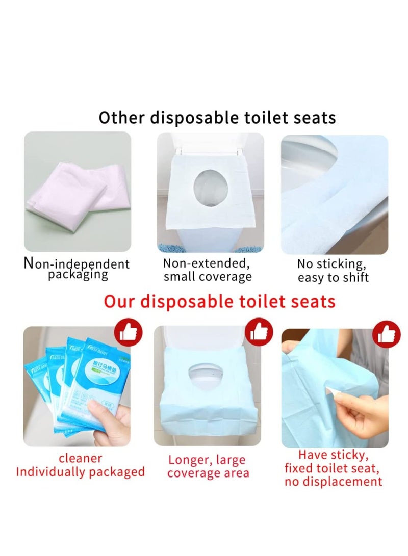 SYOSI 10 PCS Toilet Seat Covers Disposable for Travel Accessories Extra Large Water Proof Mats Woman Kid Adult - Image 5