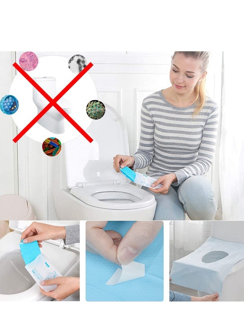 SYOSI 10 PCS Toilet Seat Covers Disposable for Travel Accessories Extra Large Water Proof Mats Woman Kid Adult - Image 4