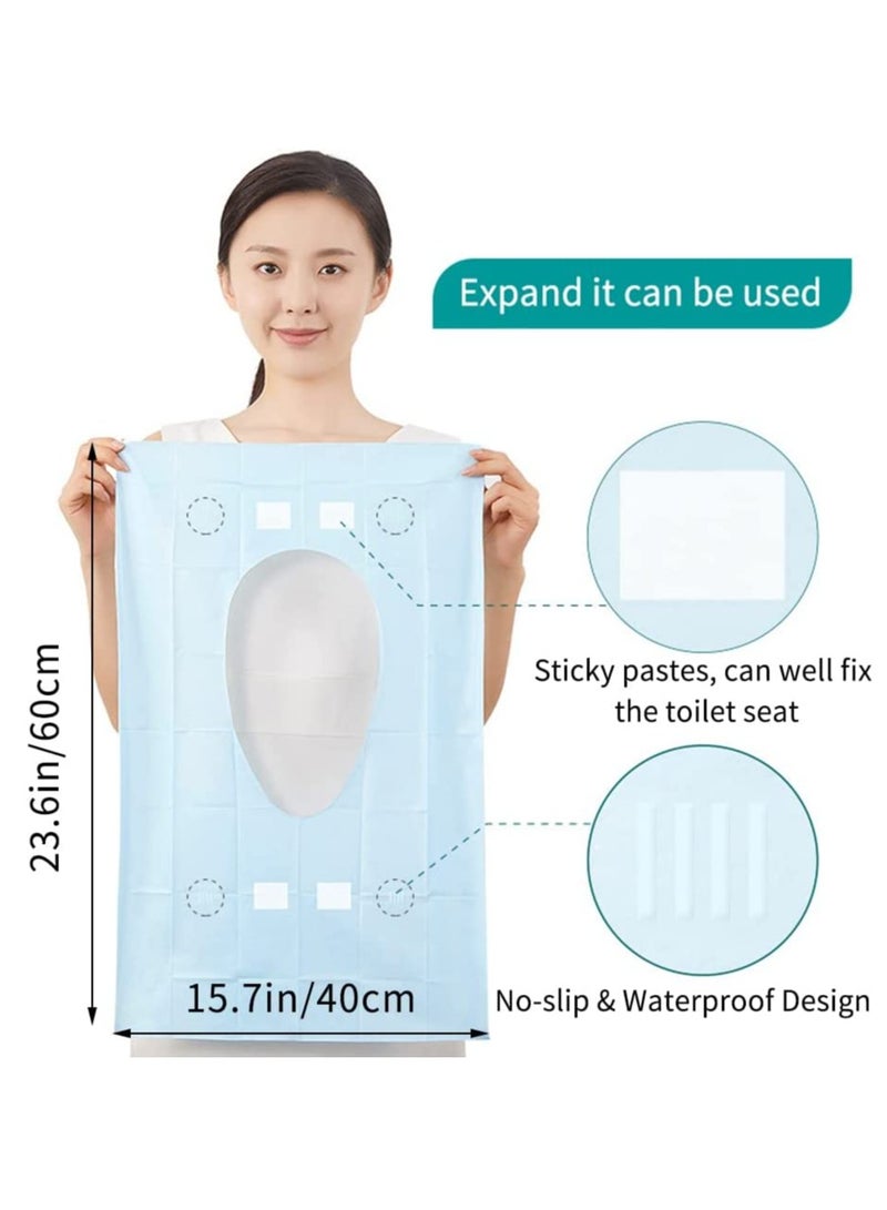 SYOSI 10 PCS Toilet Seat Covers Disposable for Travel Accessories Extra Large Water Proof Mats Woman Kid Adult - Image 3