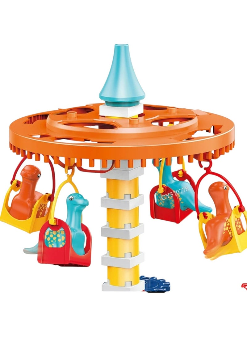 High quality educational plastic dinosaur building blocks set (46 pieces) for children - developing skills and intelligence.  - Image 2