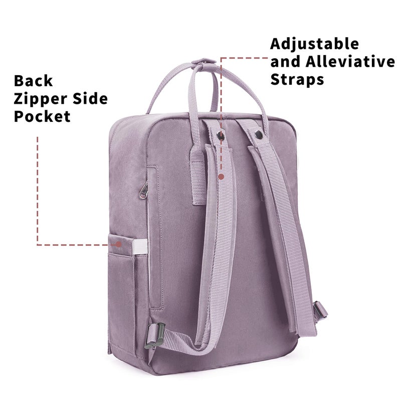 KALIDI Casual Laptop Backpack 15 Inches Classic Camping Rucksack Travel Outdoor Square Daypack College Hiking Gym Bag, Purple - Image 3