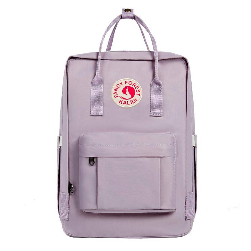KALIDI Casual Laptop Backpack 15 Inches Classic Camping Rucksack Travel Outdoor Square Daypack College Hiking Gym Bag, Purple - Image 1