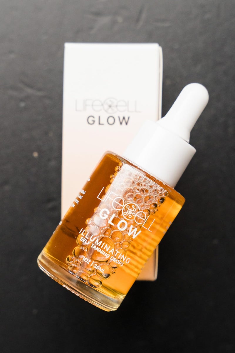LifeCell Glow Self-Tanning Drops for Face & Body, DHA & Squalane Formula, Customizable Tan, Streak-Free, Hydrating, Fragrance-Free, Non-Comedogenic, Safe for All Skin Types, 1 Fl Oz - Image 2