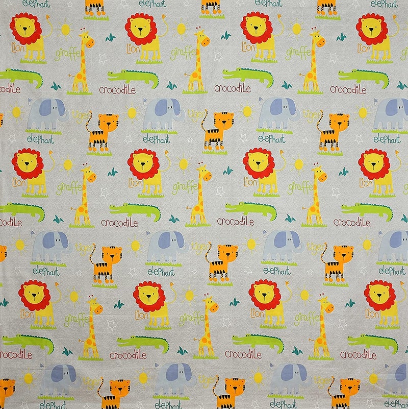 KAWI Single Bedsheet Elastic Fitted Glace Cotton with 1 Pillow Cover,200 TC (Size 72X48X up to 8 Inches Mattress) Lion Print - Image 2